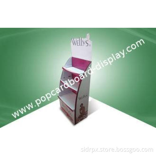 Adjustable 3 - Shelf POS Cardboard Displays Cardboard Displ